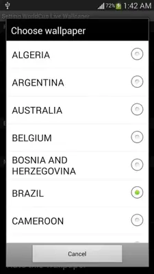 World Cup Live Wallpaper android App screenshot 0